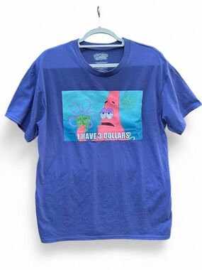 Nickelodeon Blue Patrick Star 'I Have 3 Dollars' Graphic Tee
